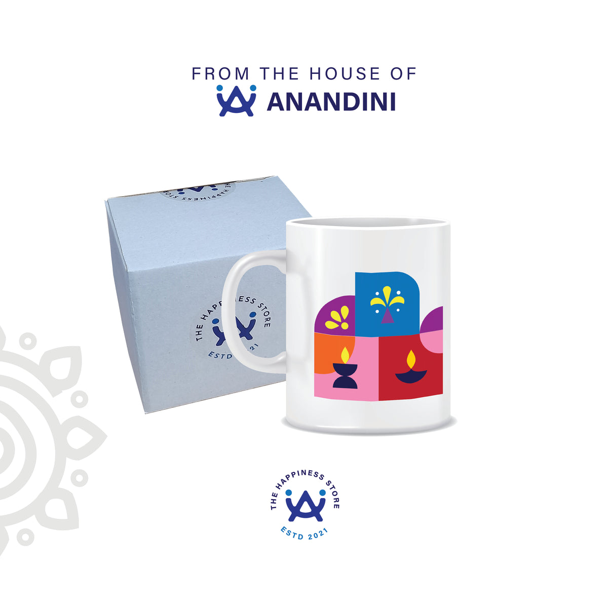 Deepawali Collection | Colorful Ceramic Coffee Mug | Style #1