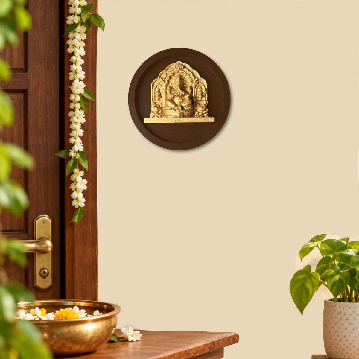 OM | Decorative Wall Plate | Sacred Door Hanging | For Home & Office | Style #3