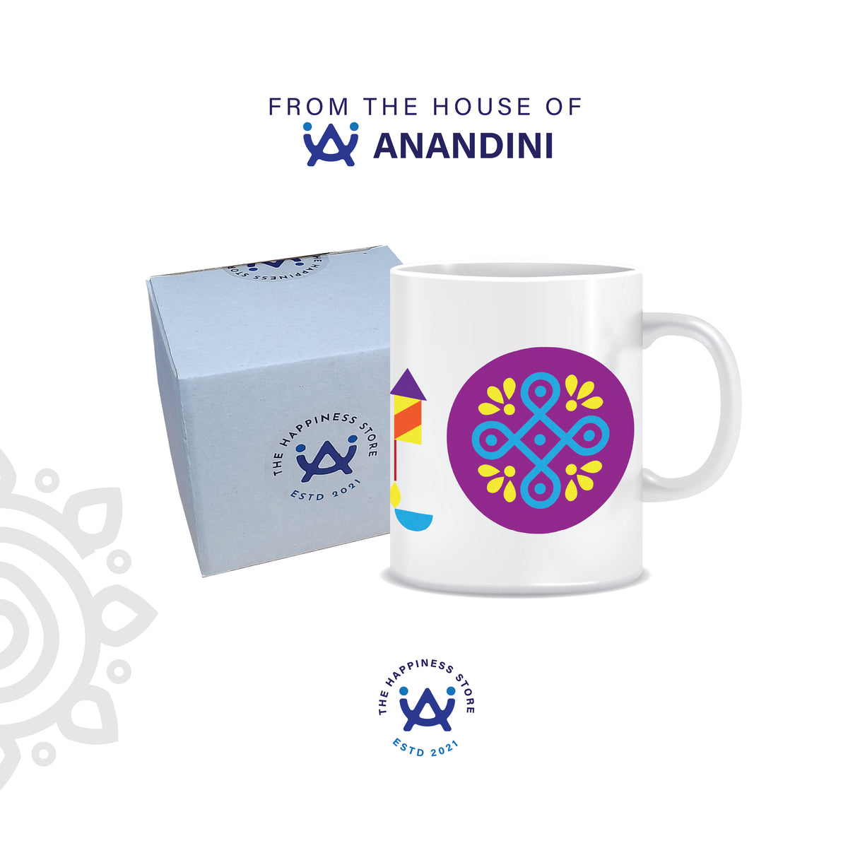 Deepawali Collection | Colorful Ceramic Coffee Mug | Style #7