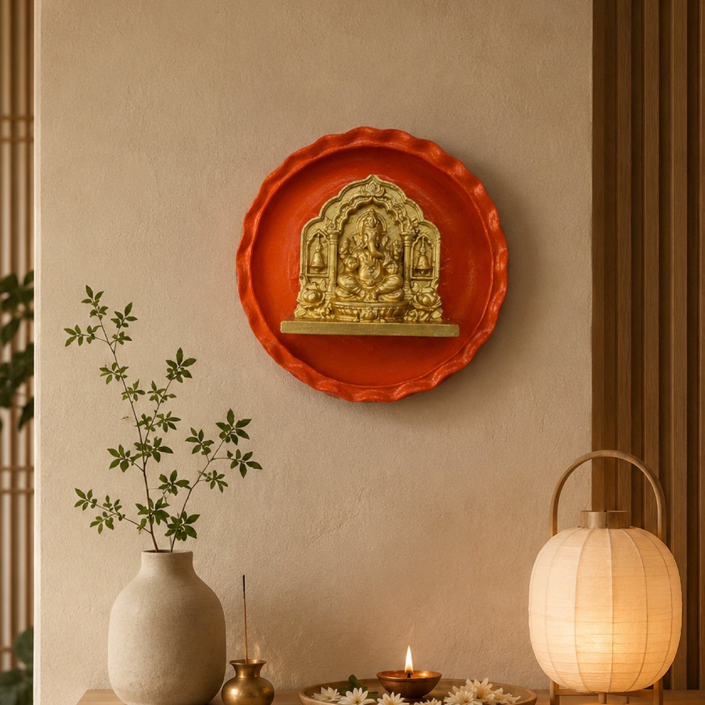 Ganpati Bappa | Terracotta Wall Plate for Home & Office Decoration | Style #1