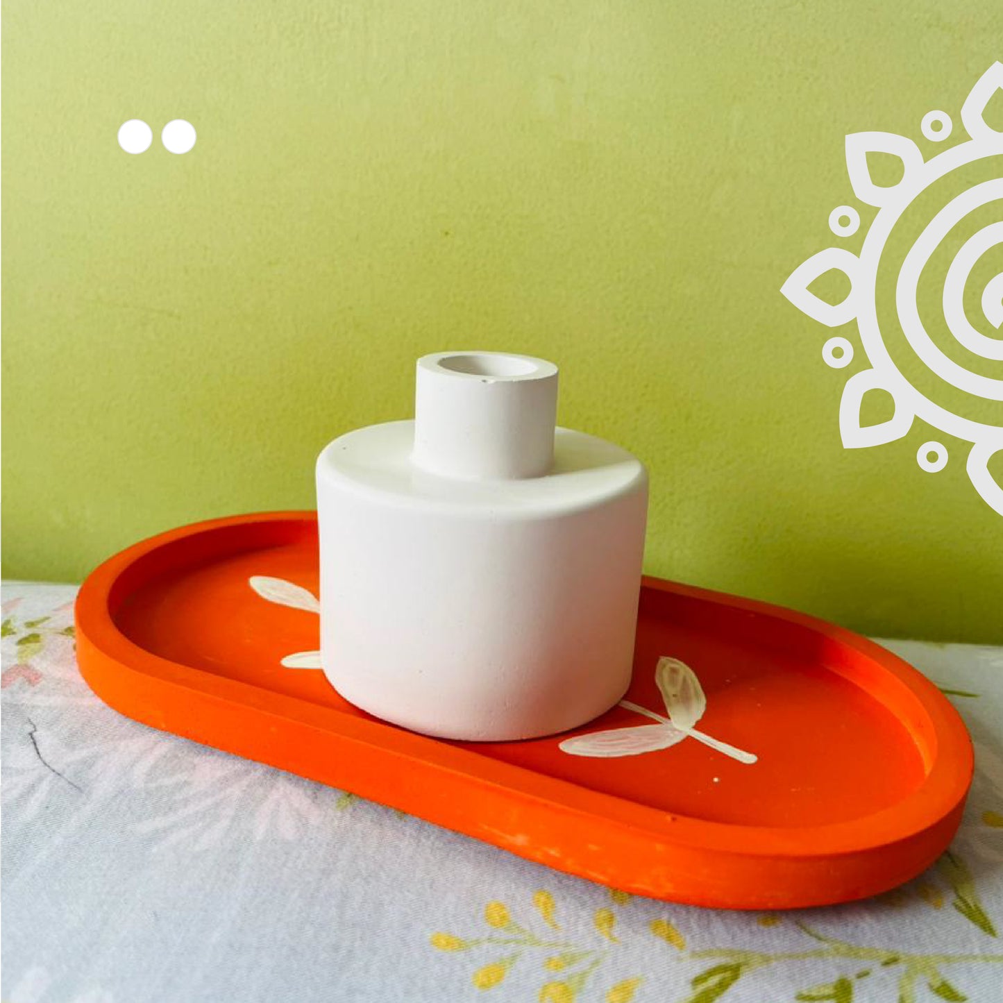 Decorative Mini Planter with Tray | Set of 2 | Style #1