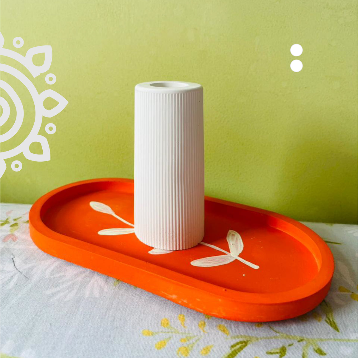 Decorative Mini Planter with Tray | Set of 2 | Style #1