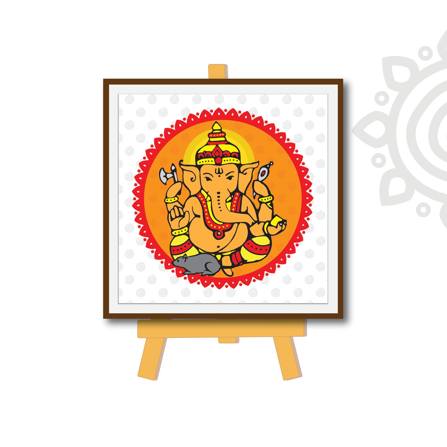 Birthday Gift | Style #3 | Boxed set of Lord Ganesha photo frame + Wooden Stand