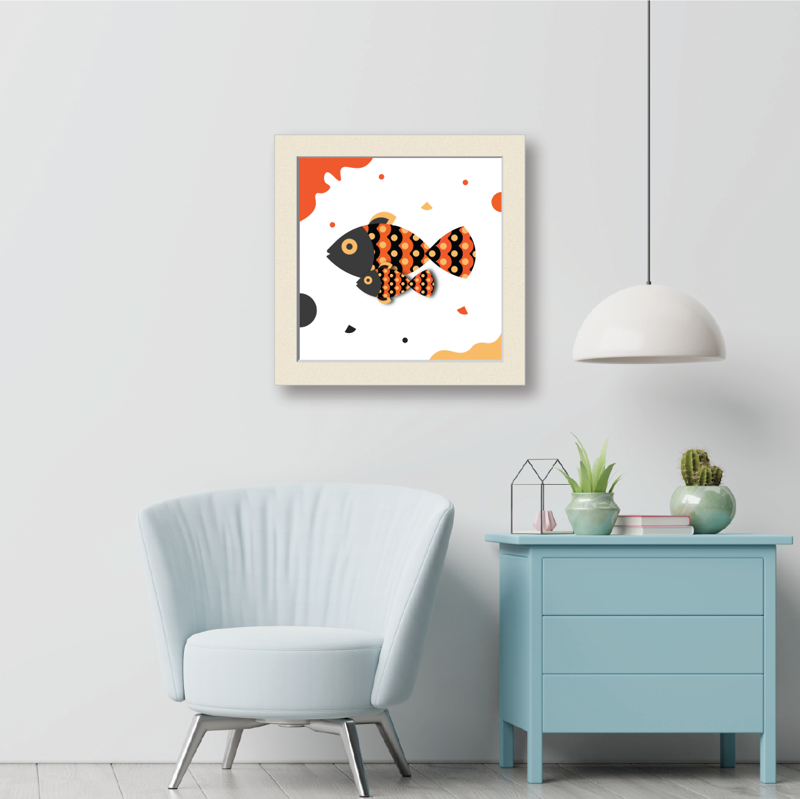 Fish Family Style #2 | Colorful Wall Art