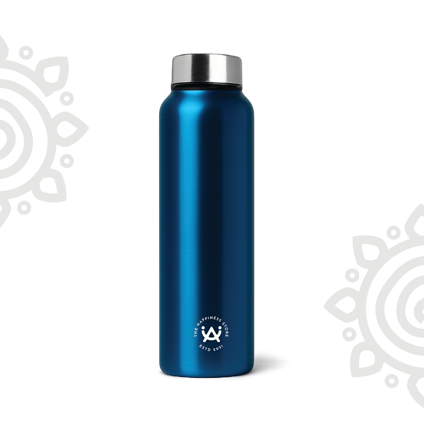 Shanti Neer | Plain Stainless Steel Water Bottle | 1000 ML | Set of 1