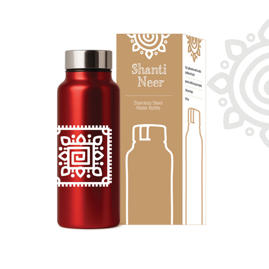 Shanti Neer | Designer Stainless Steel Water Bottle | Style #2