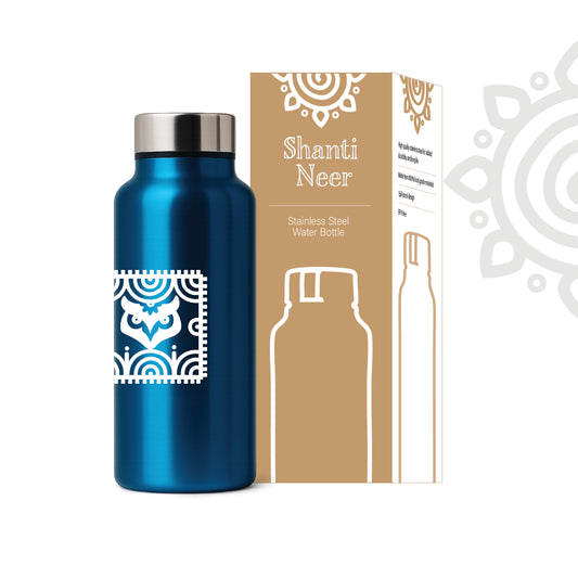 Shanti Neer | Designer Stainless Steel Water Bottle | Style #5