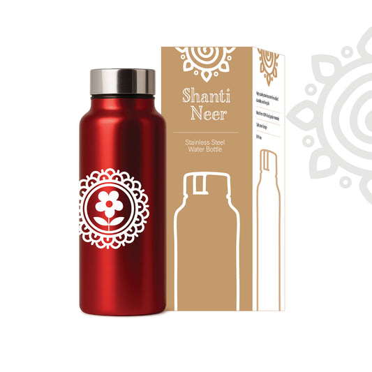 Shanti Neer | Designer Stainless Steel Water Bottle | Style #6
