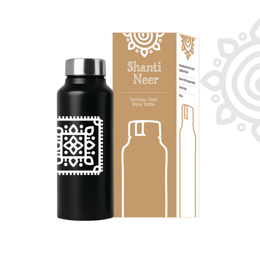 Shanti Neer | Designer Stainless Steel Water Bottle | Style #7