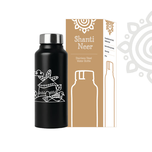 Shanti Neer | Designer Stainless Steel Water Bottle | Style #9