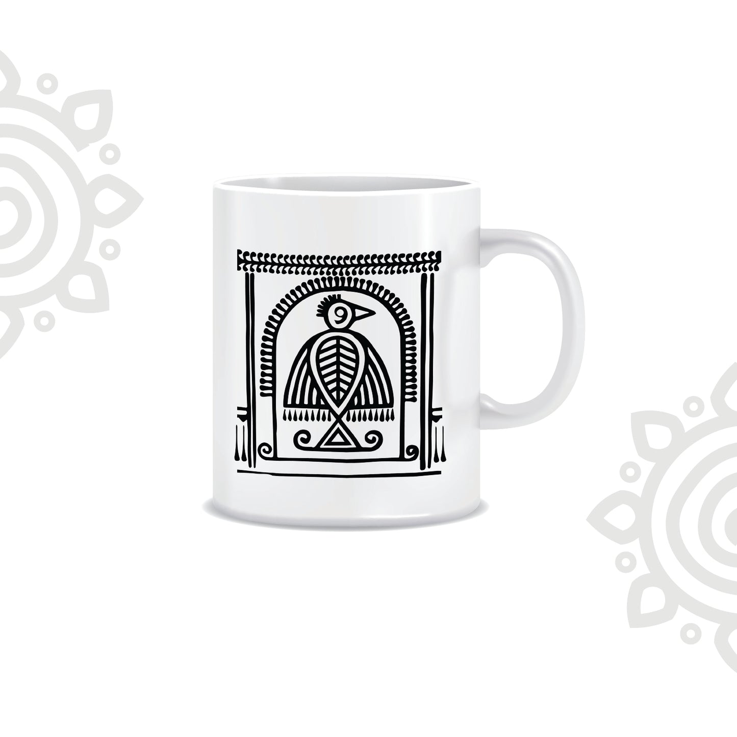 Shantiniketan | White Ceramic Coffee Mug | Style #1