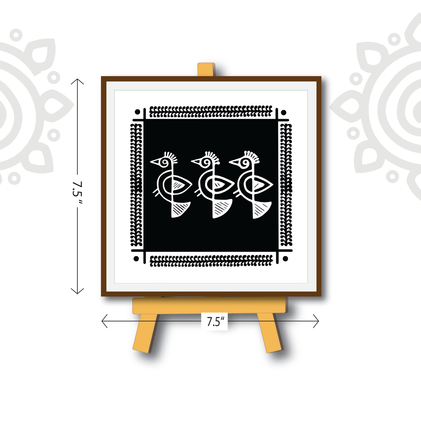 Combo Deal | Shantiniketan Style #1 | Set of 2 - Framed Art with stand & Coffee Mug