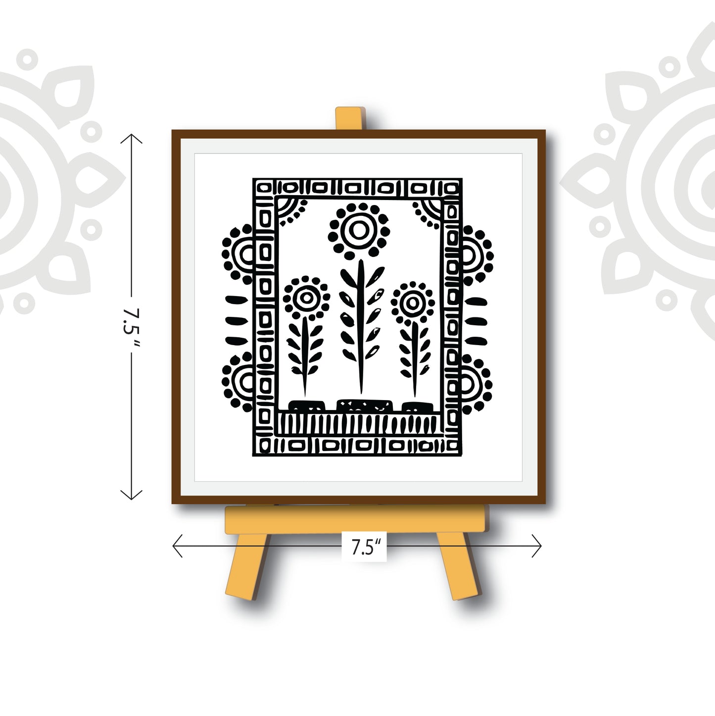 Combo Deal | Shantiniketan Style #3 | Set of 2 - Framed Art with stand & Coffee Mug