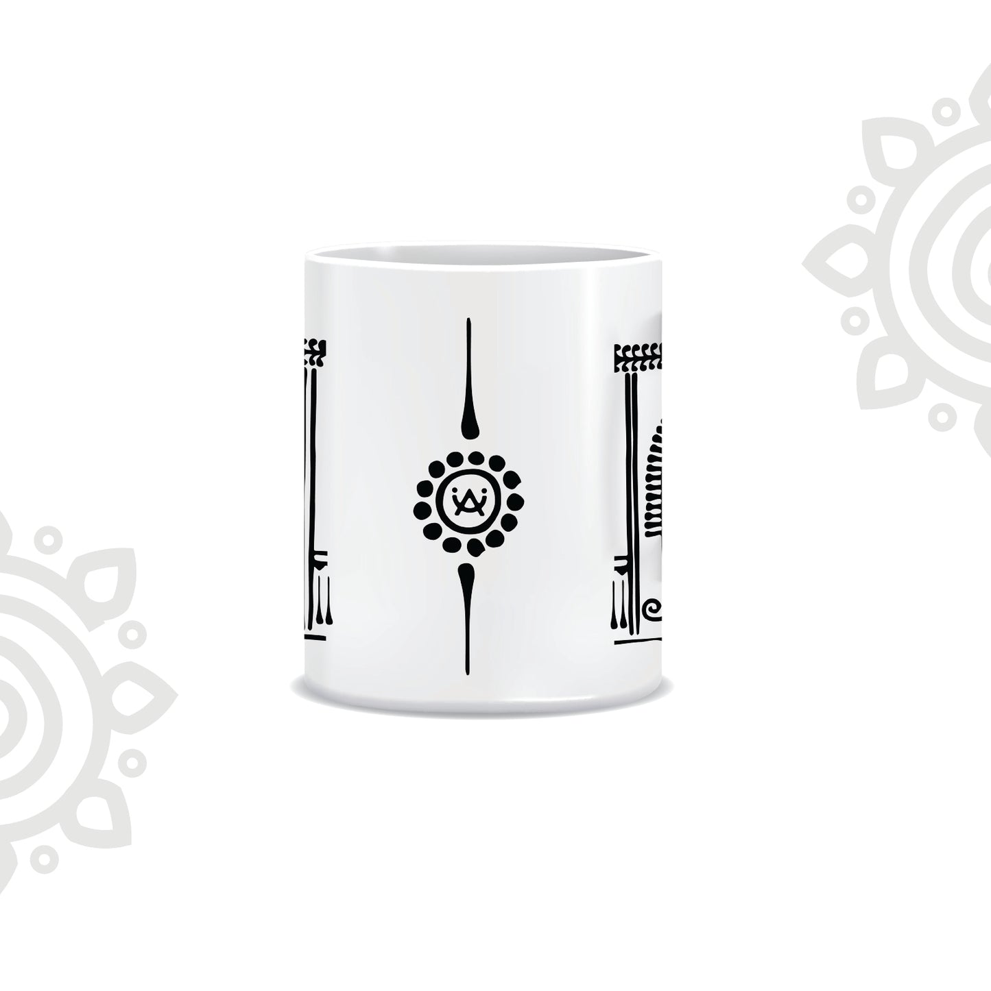 Shantiniketan | White Ceramic Coffee Mug | Style #1