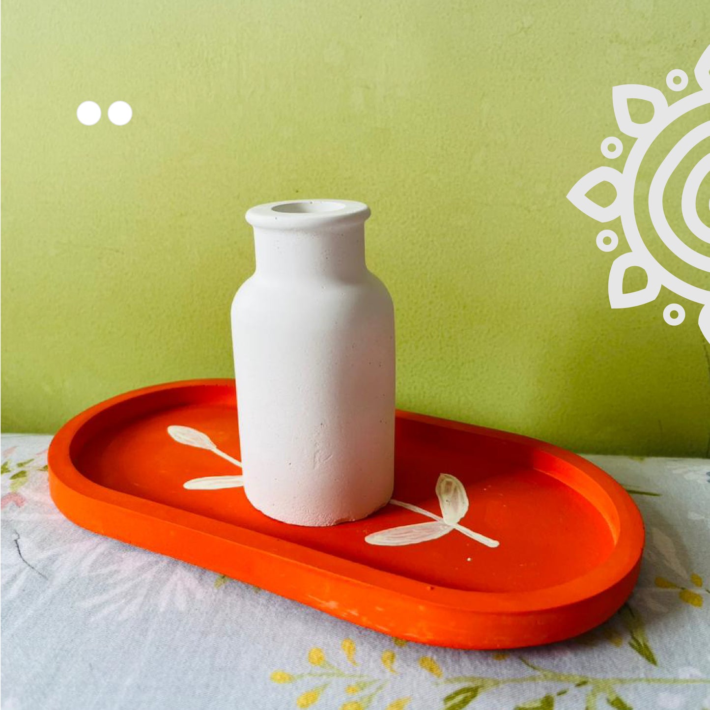 Decorative Mini Planter with Tray | Set of 3 | Style #4