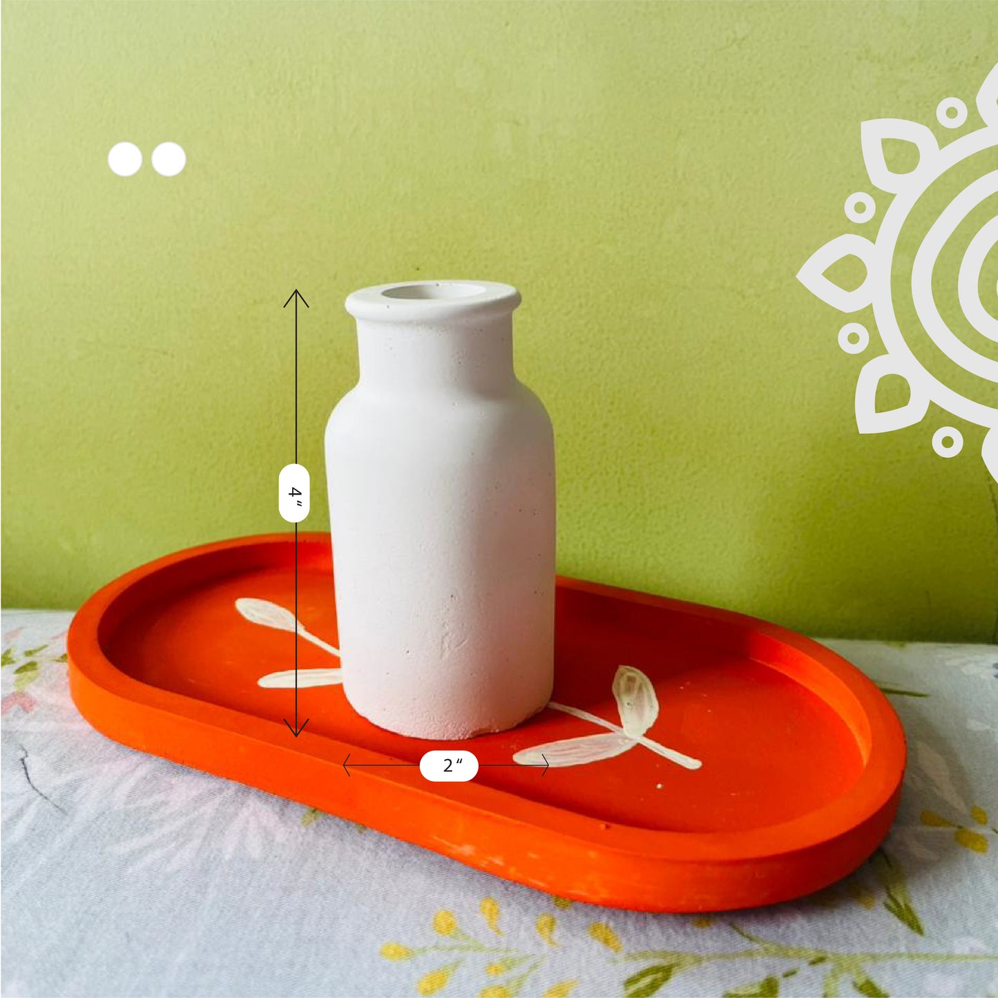 Decorative Mini Planter with Tray | Set of 3 | Style #4